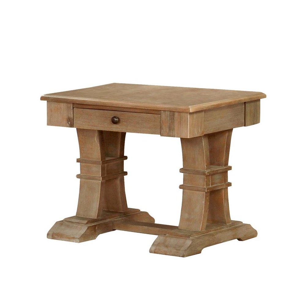 End Table with Natural Rustic Finish