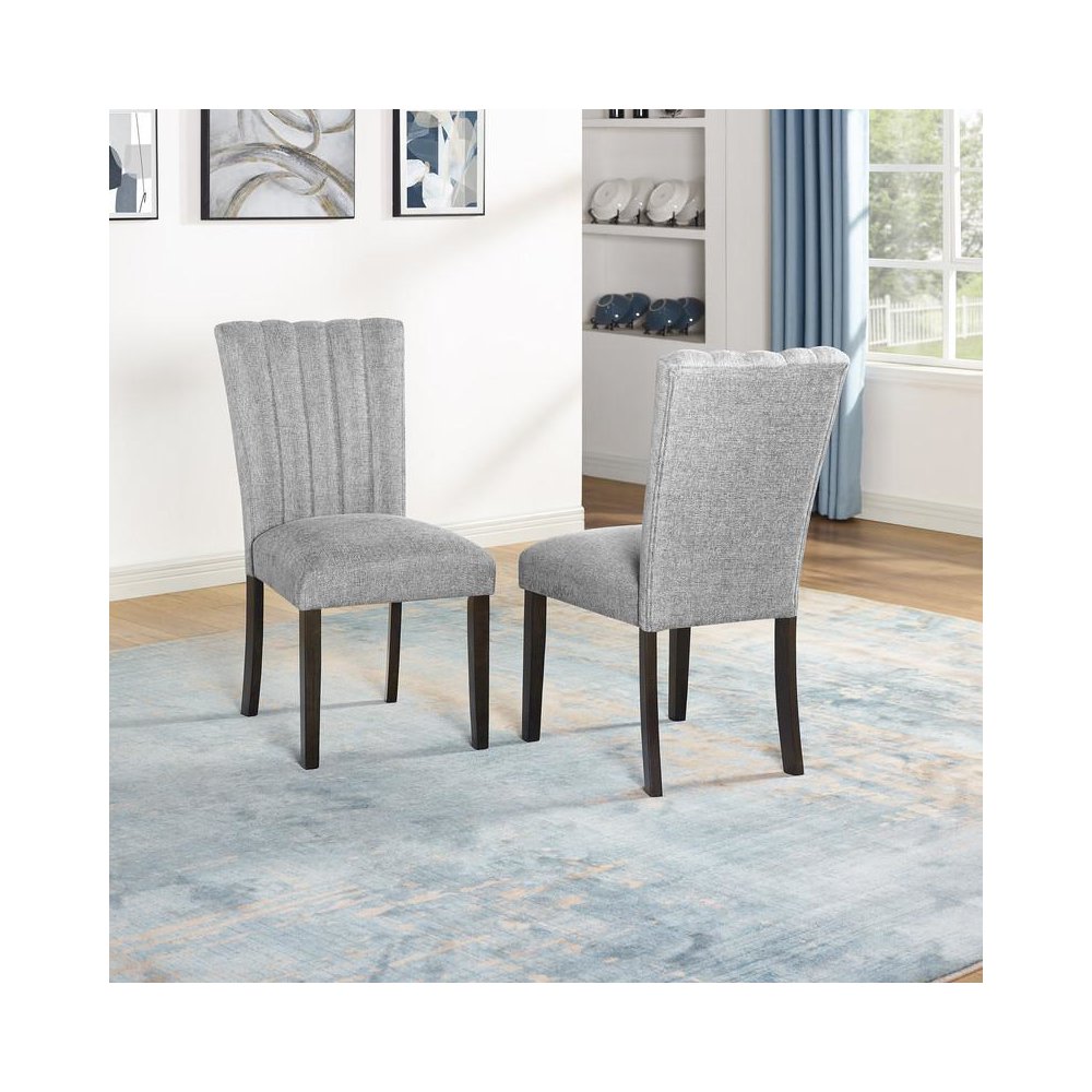 Dark grey dining side chairs (SET OF 2)