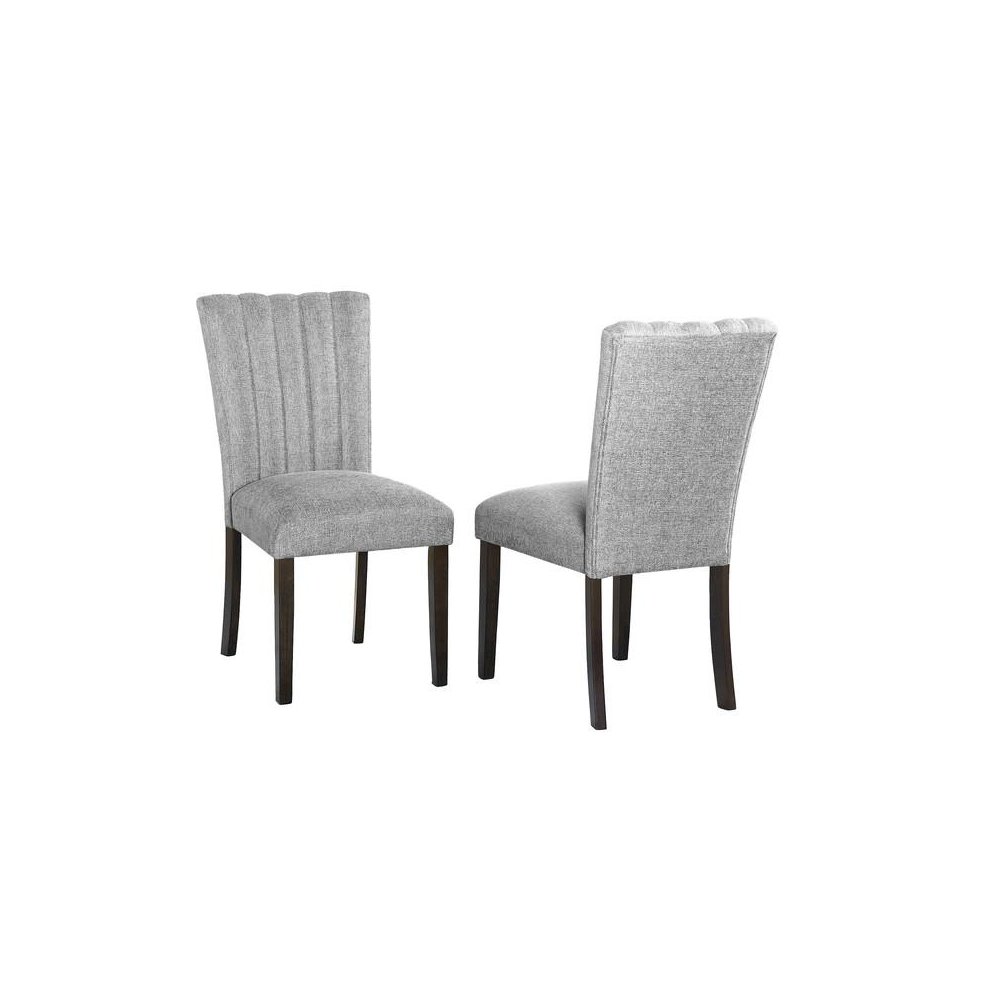 Dark grey dining side chairs (SET OF 2)