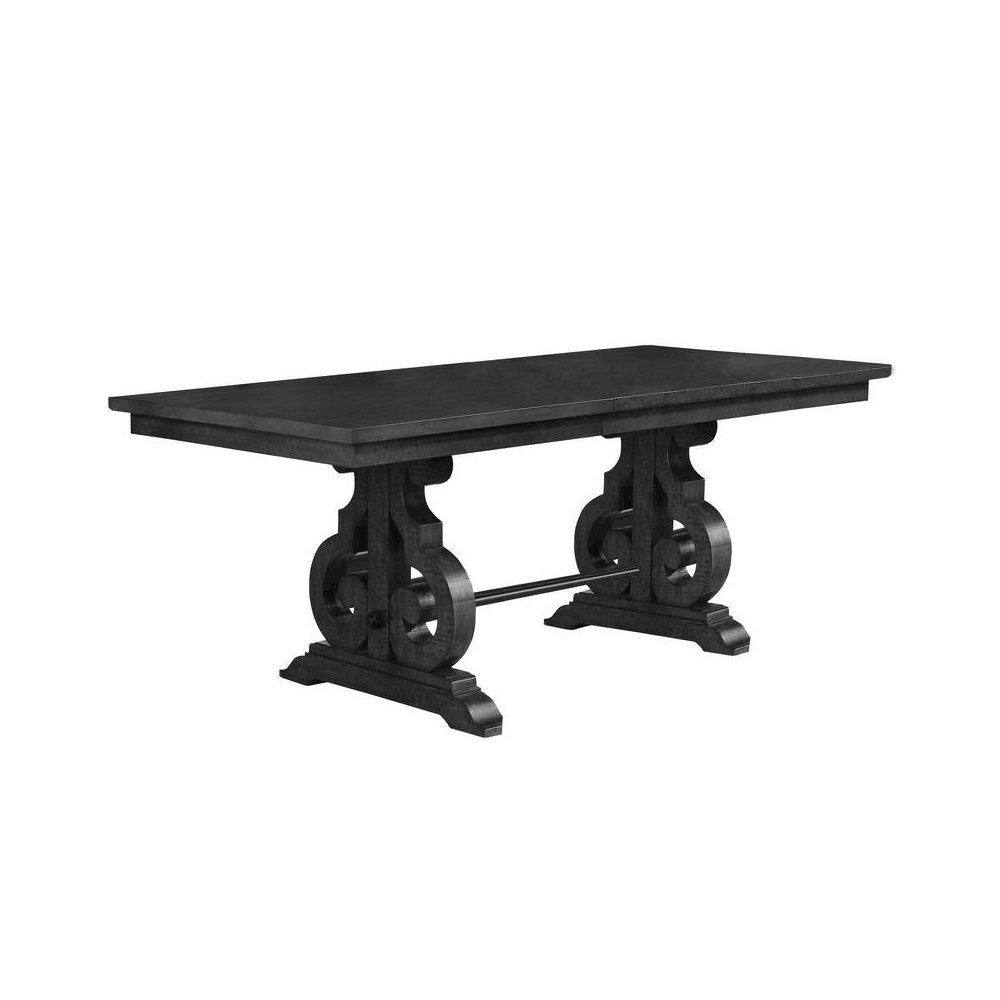 Counter height dining table with extandable leaf