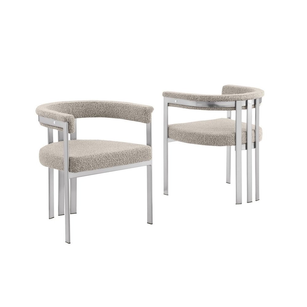 Glam gatsby Gray side chairs- Set of 2
