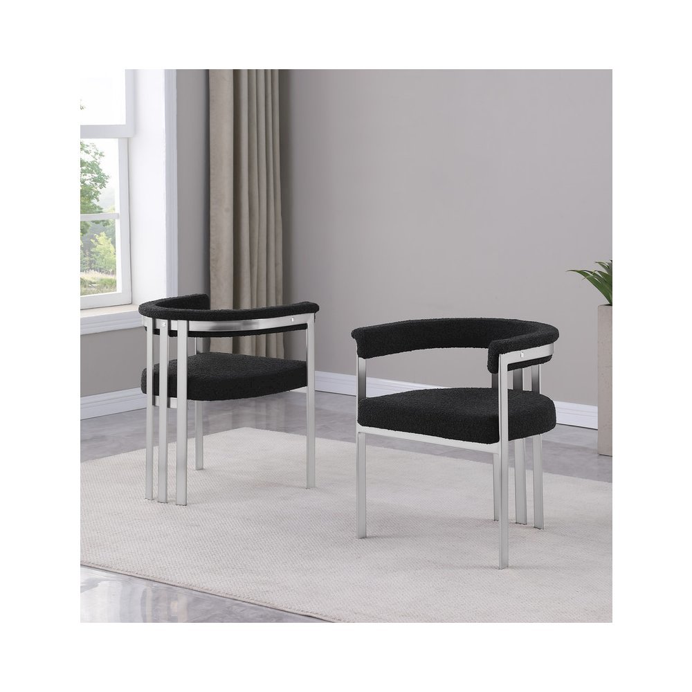 Glam gatsby Black side chairs- Set of 2