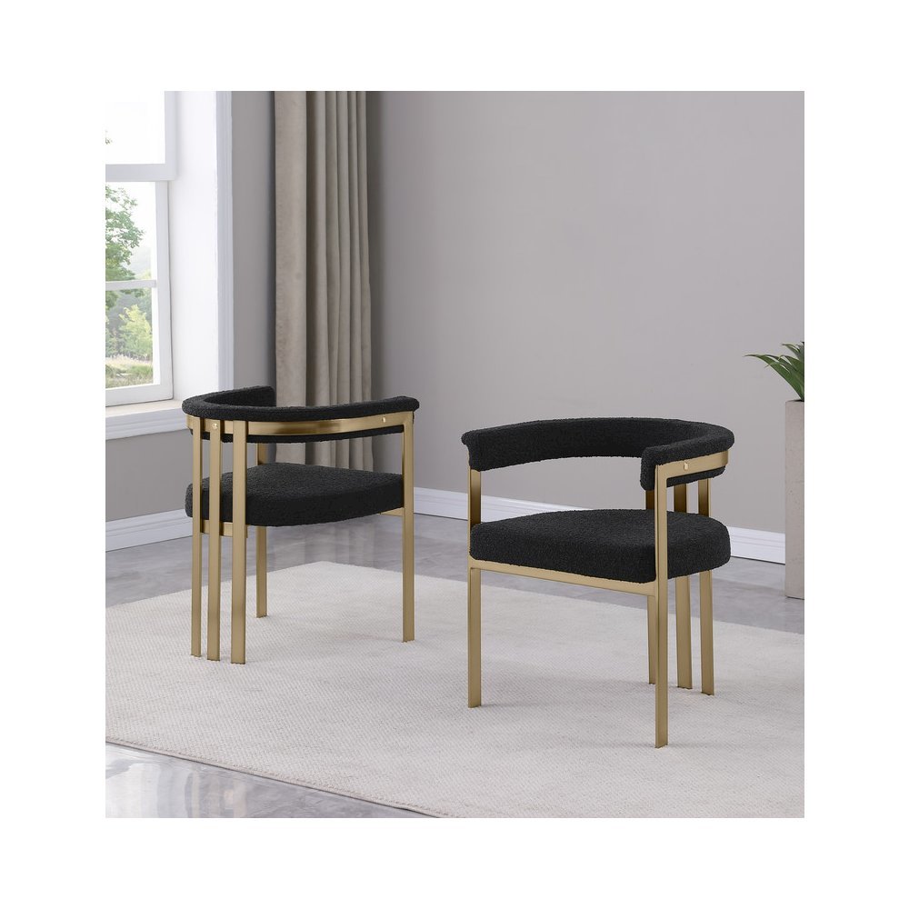 Glam gatsby Black side chairs- Set of 2