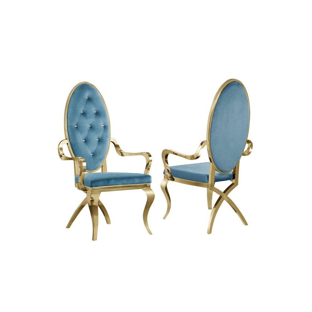 Velvet Arm Chair Set of 2