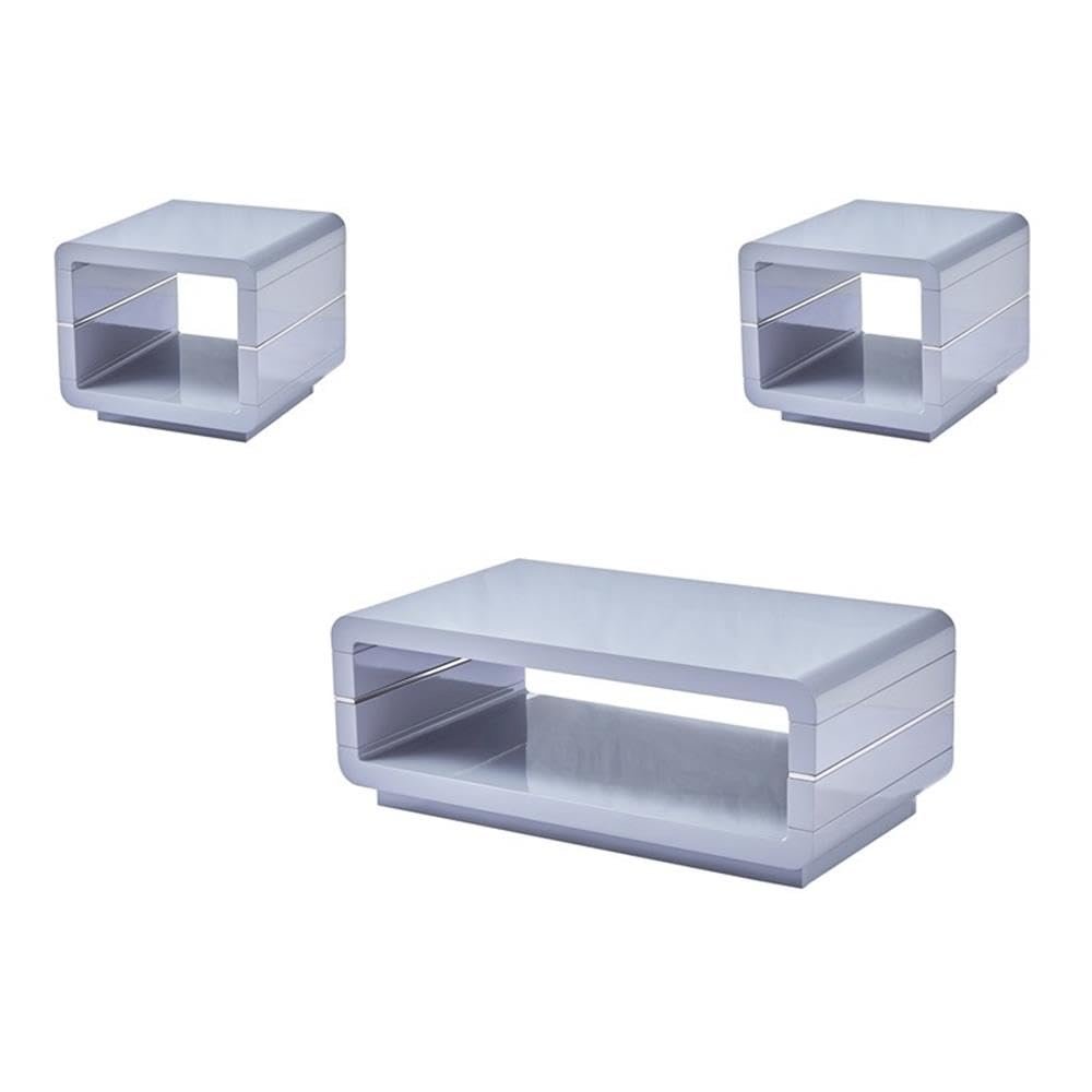 3pc Coffee Table in Gray