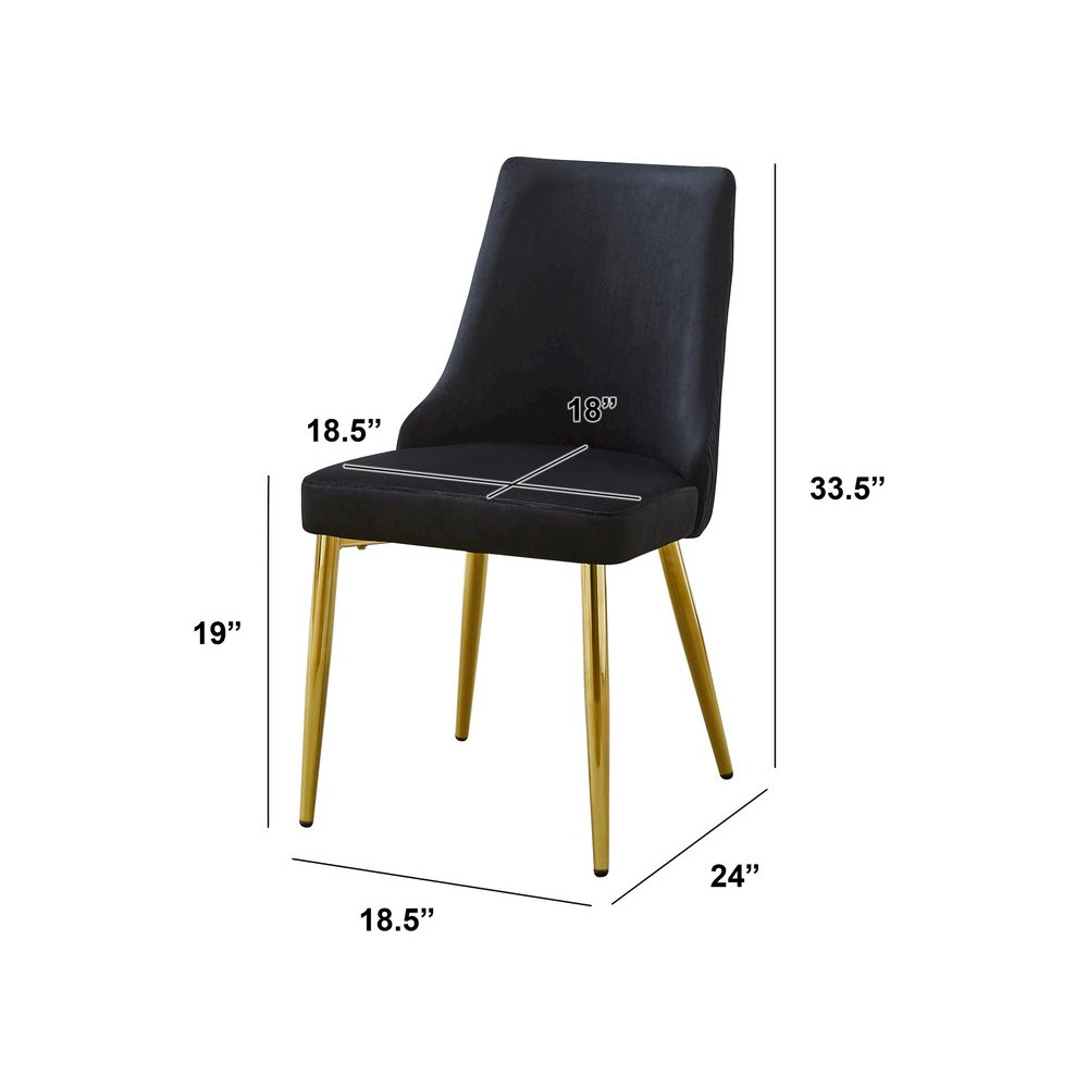 Best Quality Furniture Clear Glass Dining Set With Velvet Upholstered Chairs