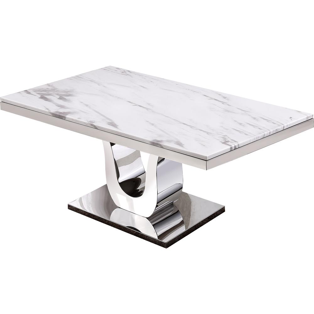 White Marble 9pc Set Pleated Chairs in Dark Grey Velvet