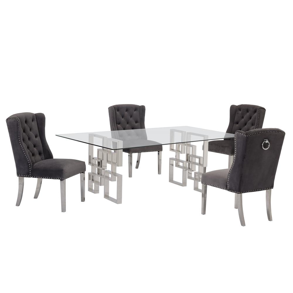 Stainless Steel 5 Piece Dining Set