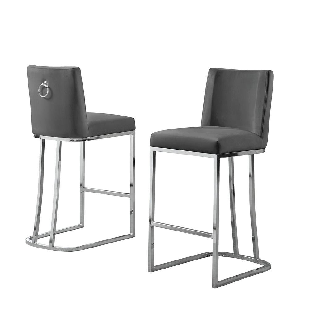 24″ Velvet Counter Stool