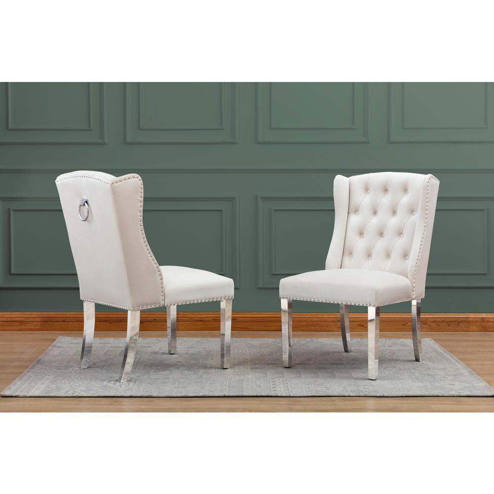 Tufted Velvet Upholstered Side Chairs