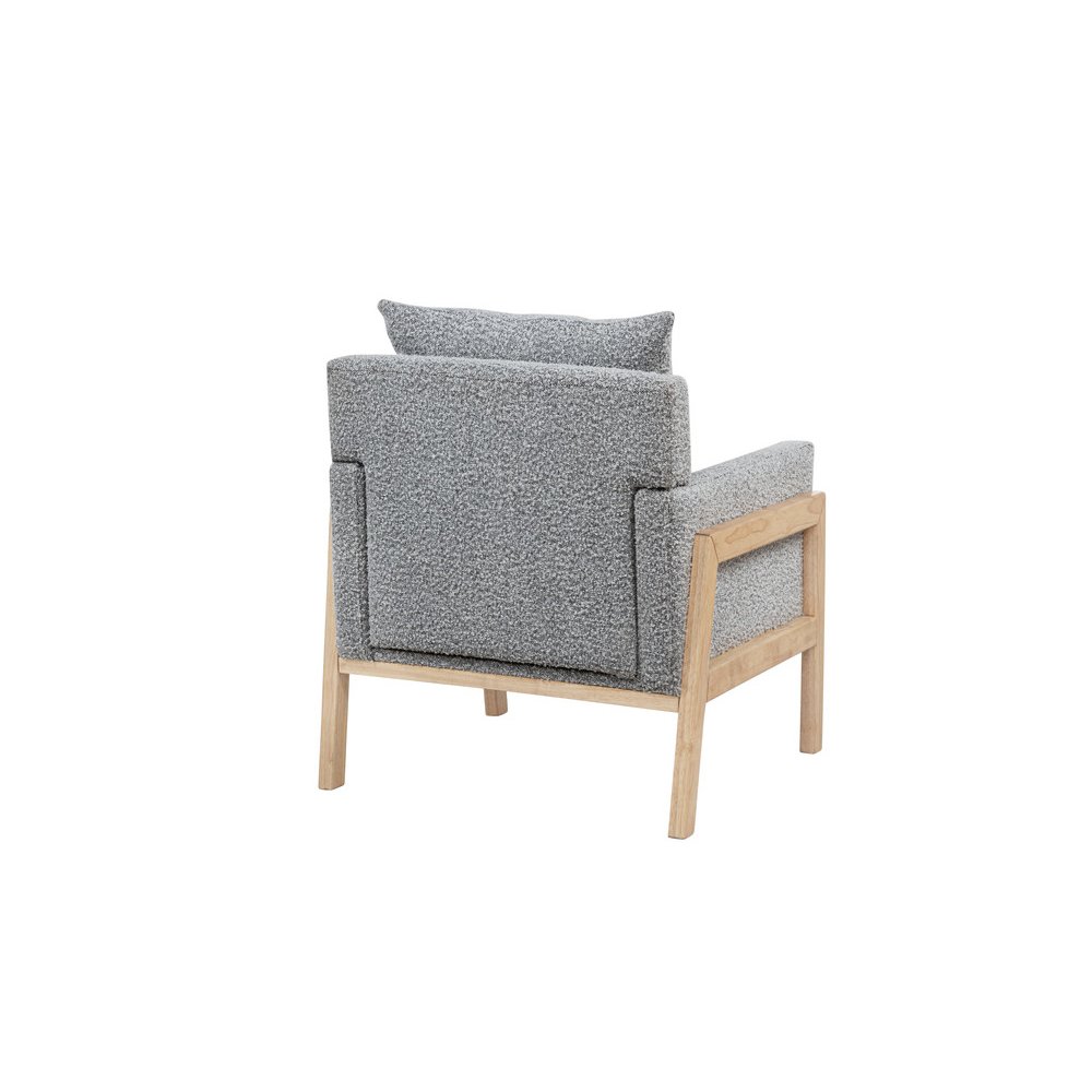 Rich Gray Boucle Accent Arm Chair