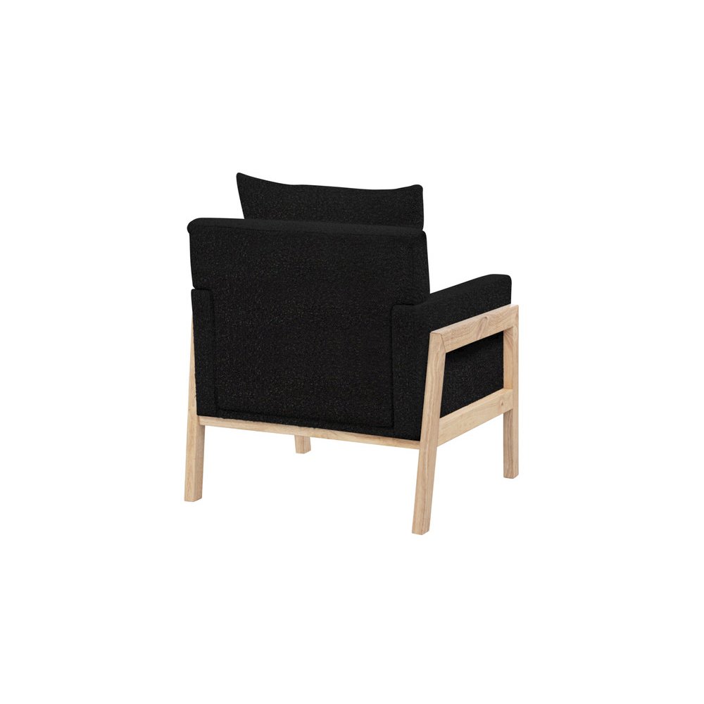 Black Boucle Accent Arm Chair