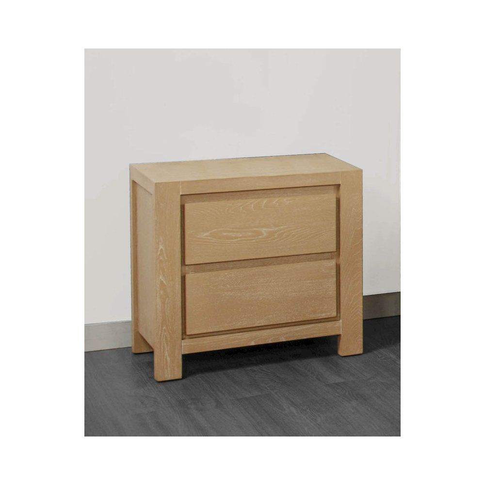 Rubber Wood Light Oak Natuiral Finish Nightstand