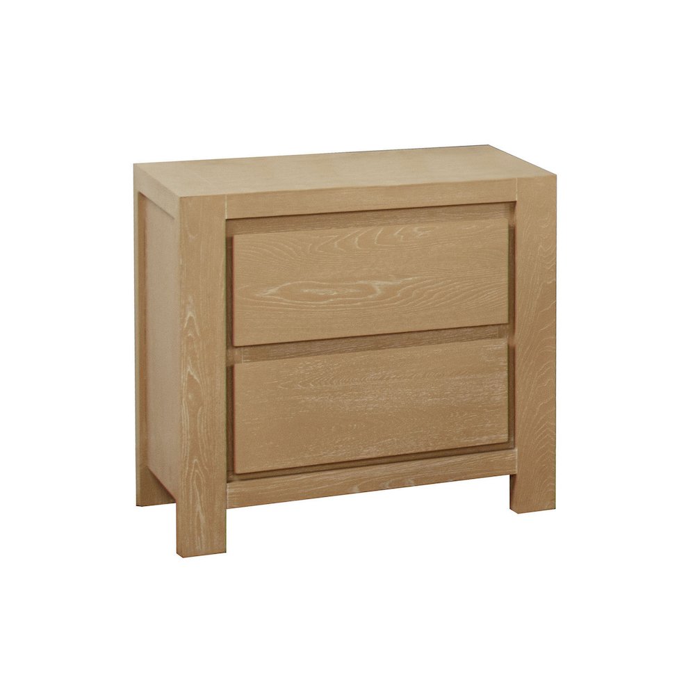 Rubber Wood Light Oak Natuiral Finish Nightstand