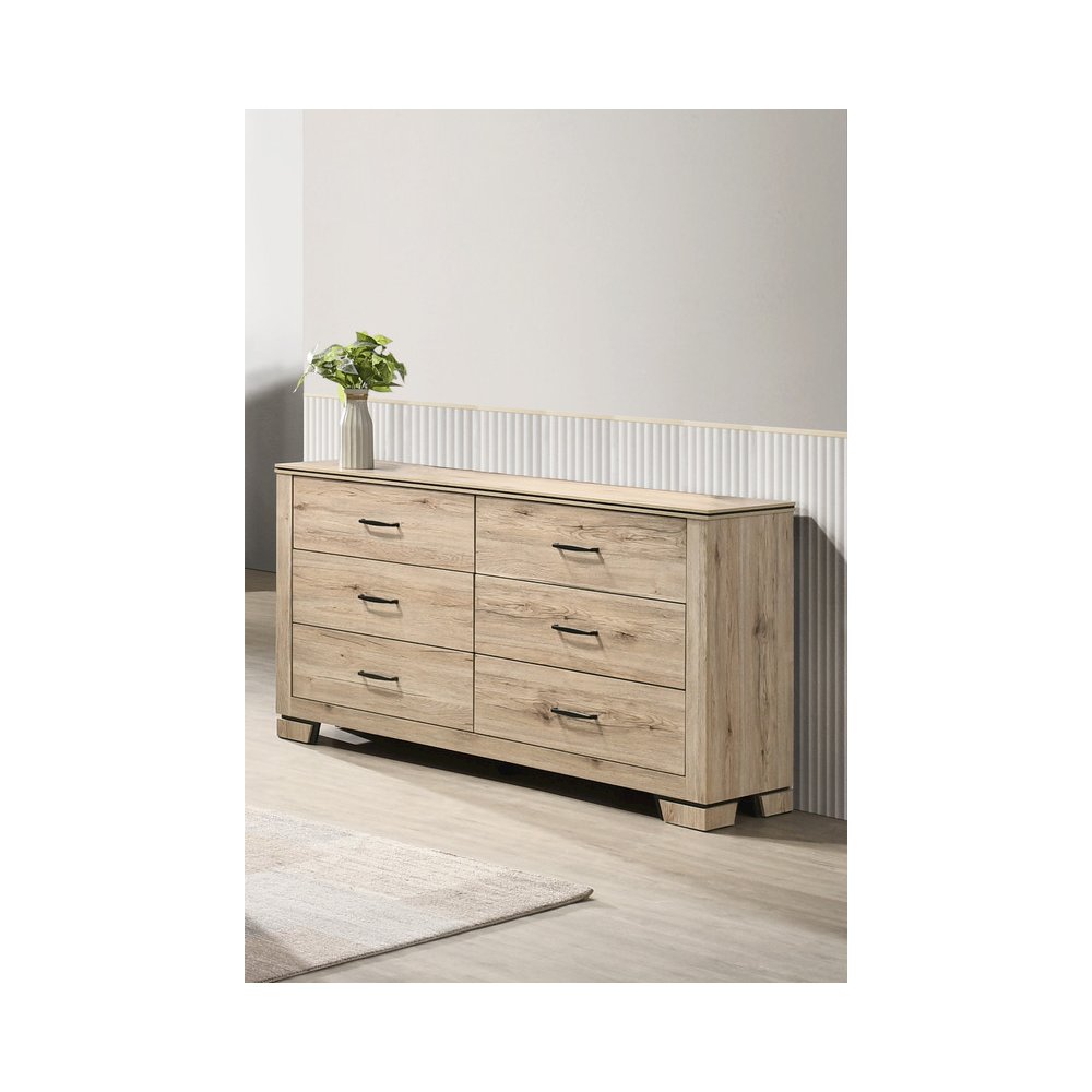 Light Oak 6-Drawers Dresser