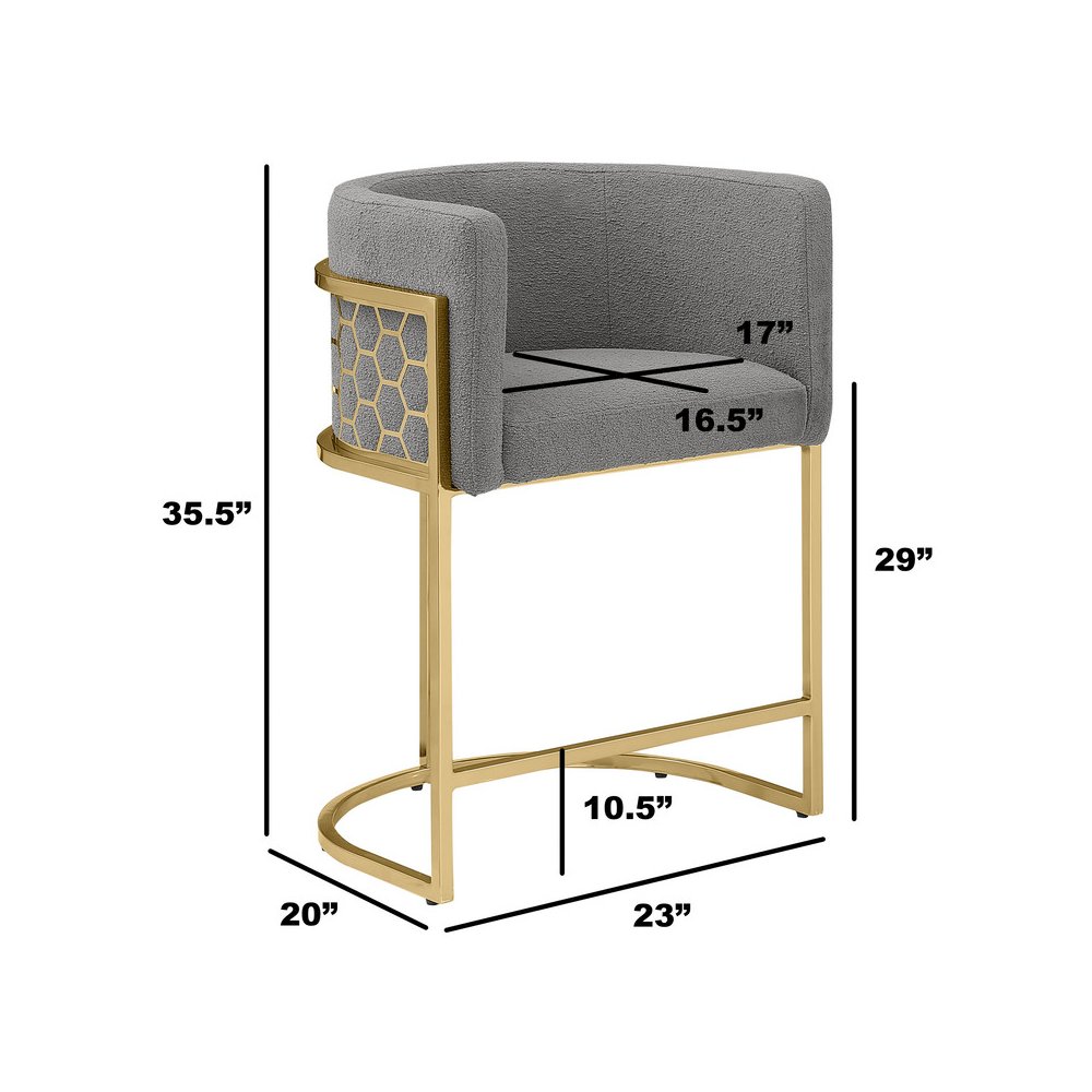 Dark Grey With Gold Barstool