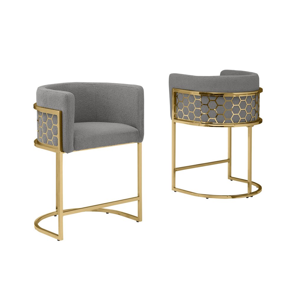 Dark Grey With Gold Barstool