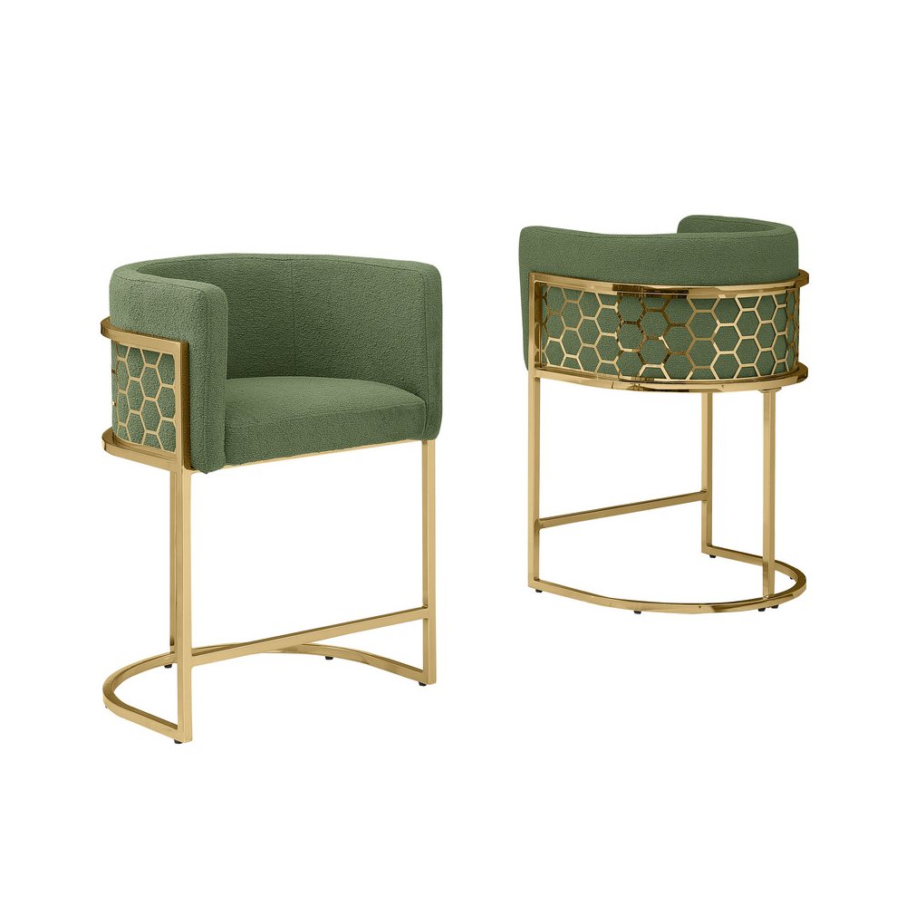 Green With Gold Barstool