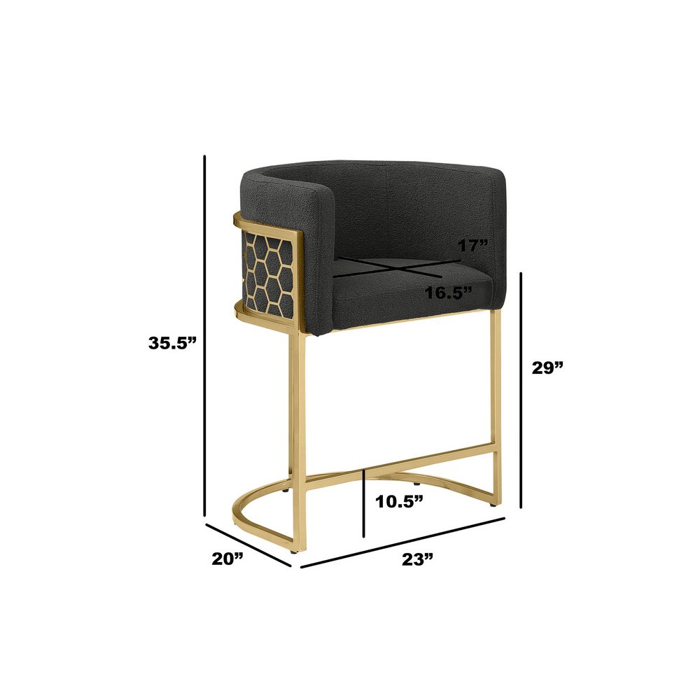 Black With Gold Barstool
