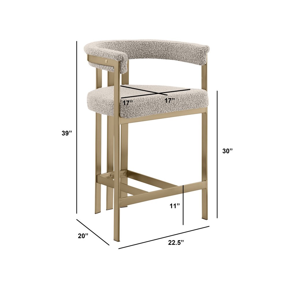 Glam gatsby Gray barstools- Set of 1