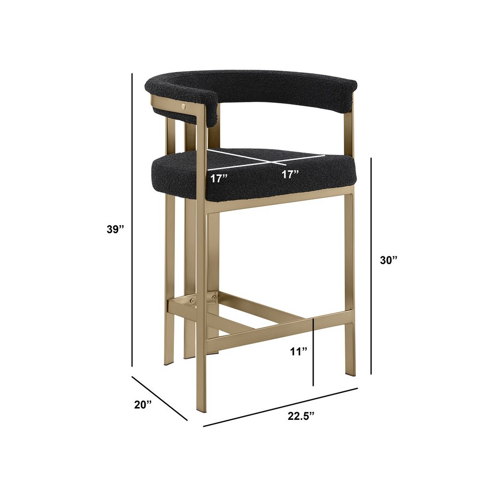 Glam gatsby Black barstools- Set of 1