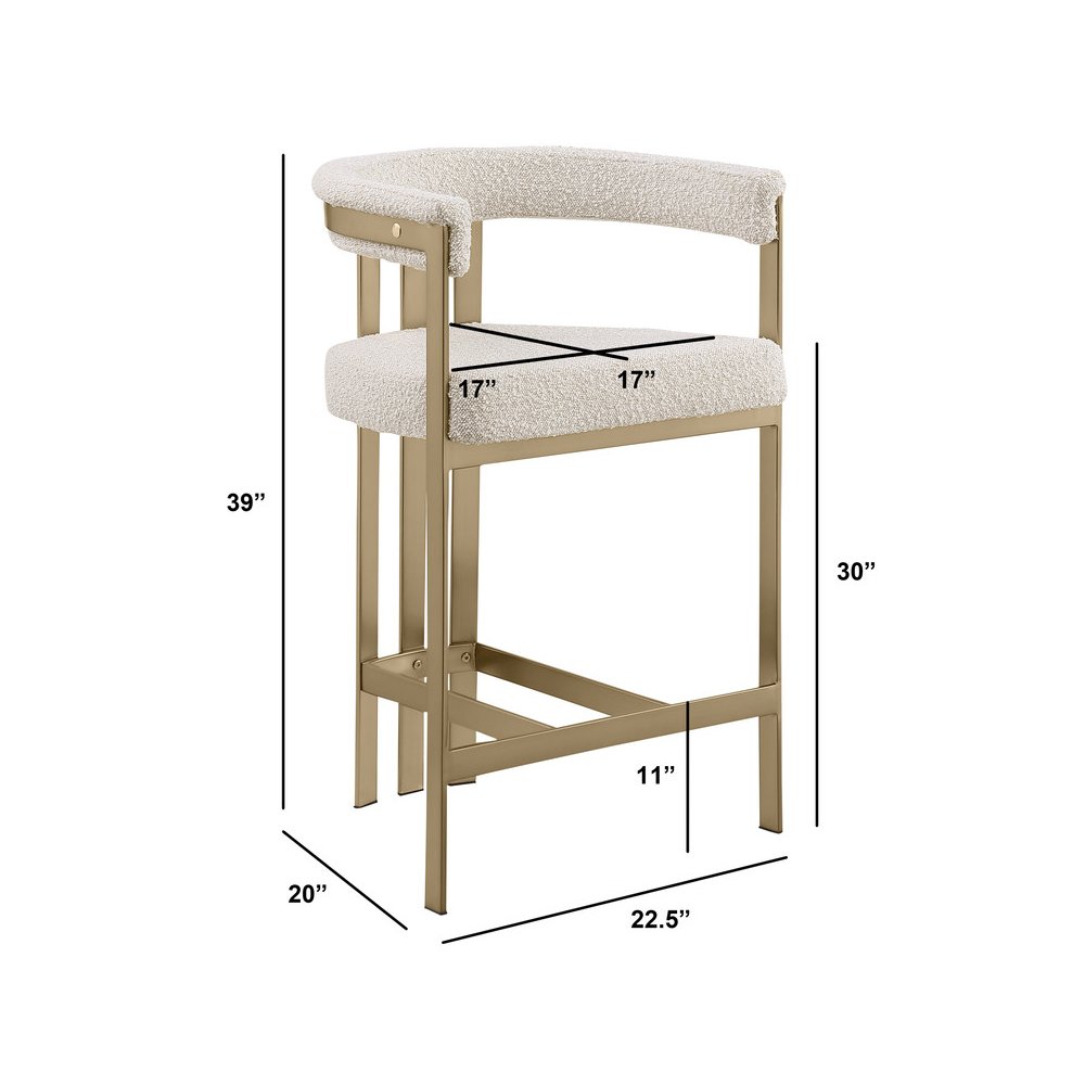 Glam gatsby Cream barstools- Set of 1