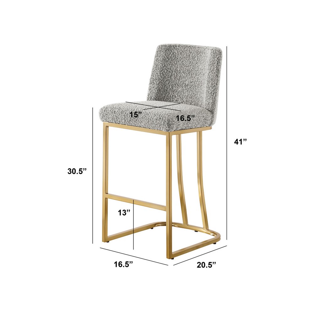 Rich Gray With Gold Base Barstools