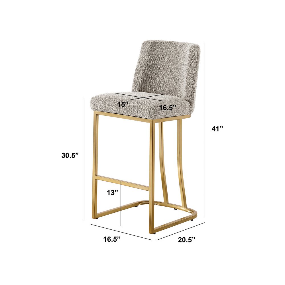 Gray With Gold Base Barstools