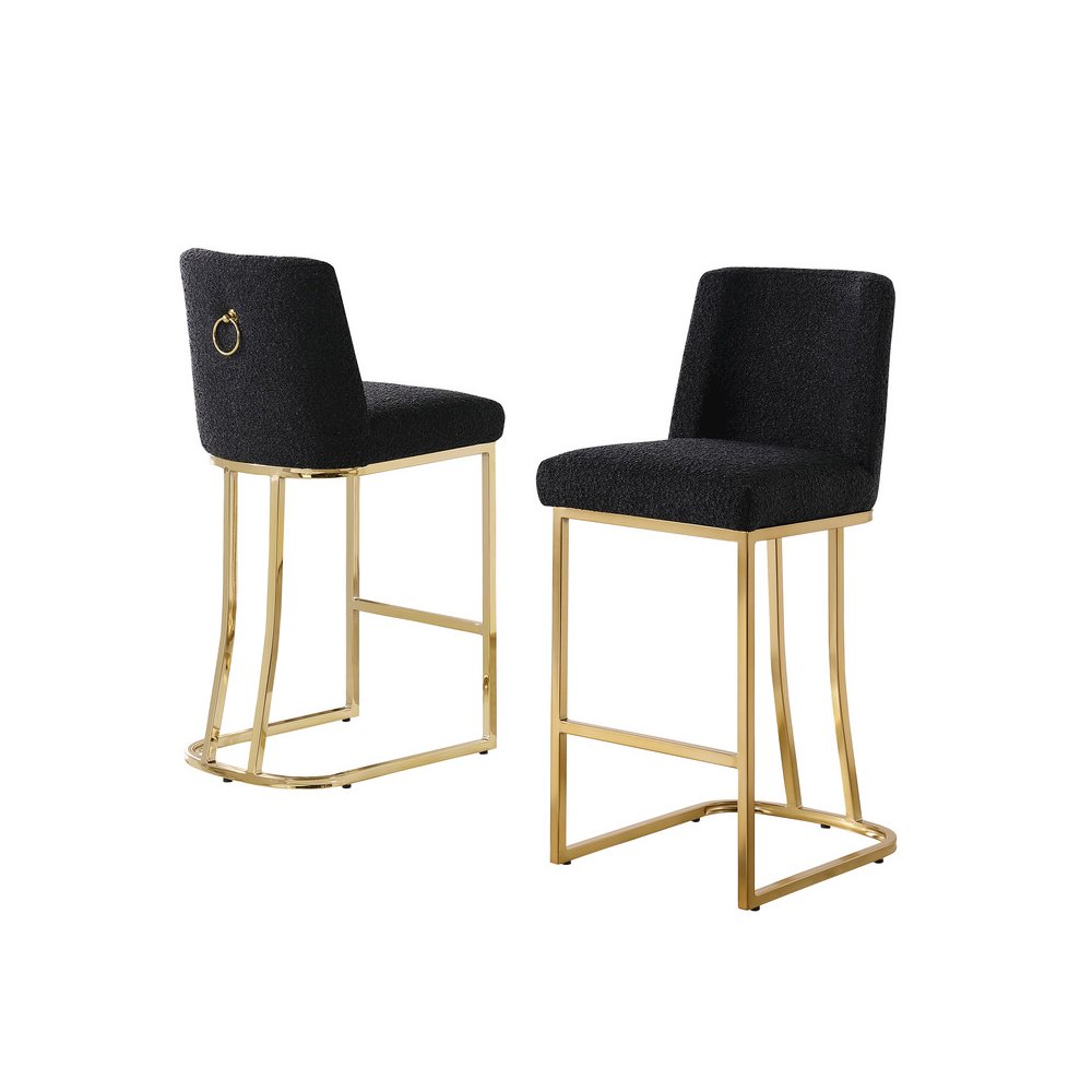 Black With Gold Base Barstools