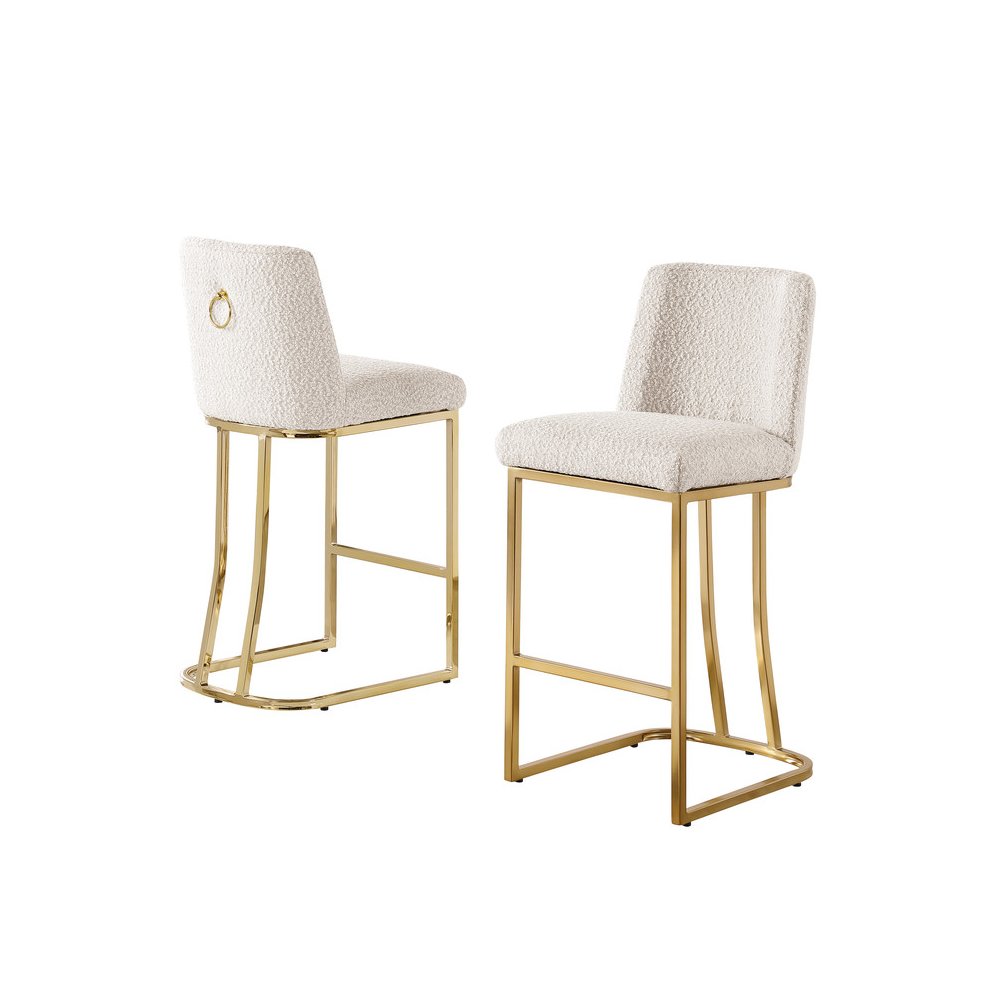 Cream With Gold Base Barstools