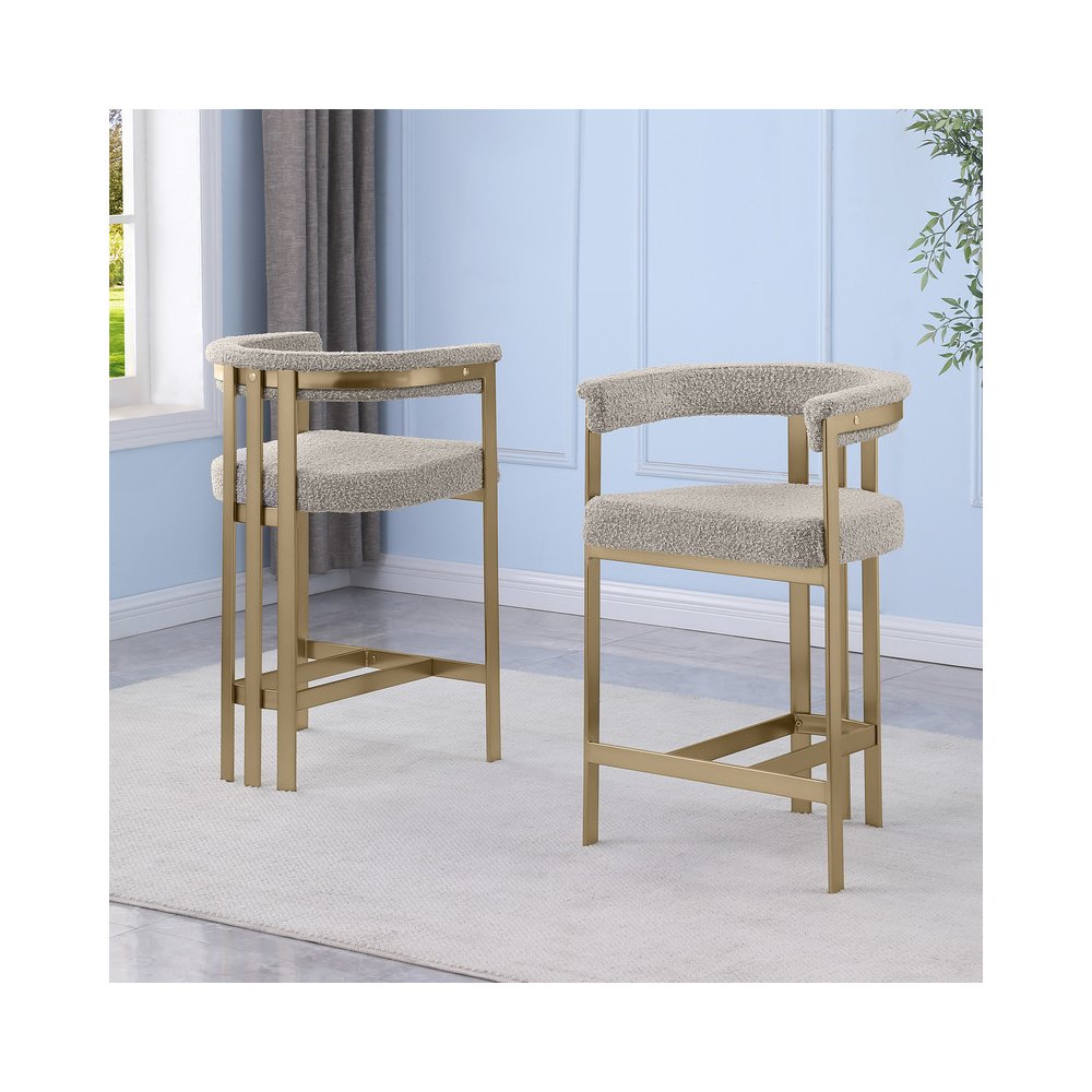 Glam gatsby Gray barstools- Set of 1