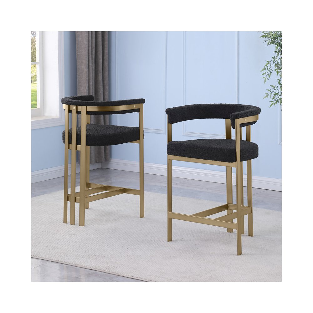 Glam gatsby Black barstools- Set of 1