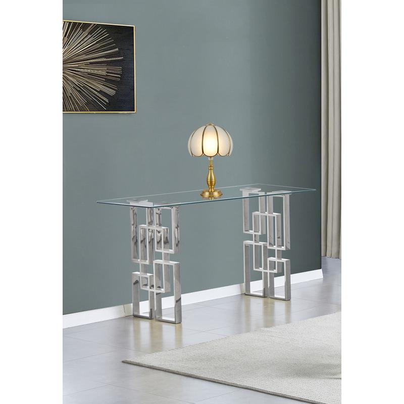 Best Quality Furniture- Clear tempered glass console table