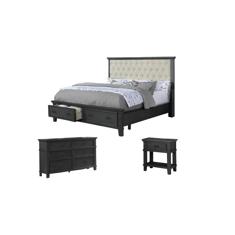 Sandy Platform 3 Piece Bedroom Set