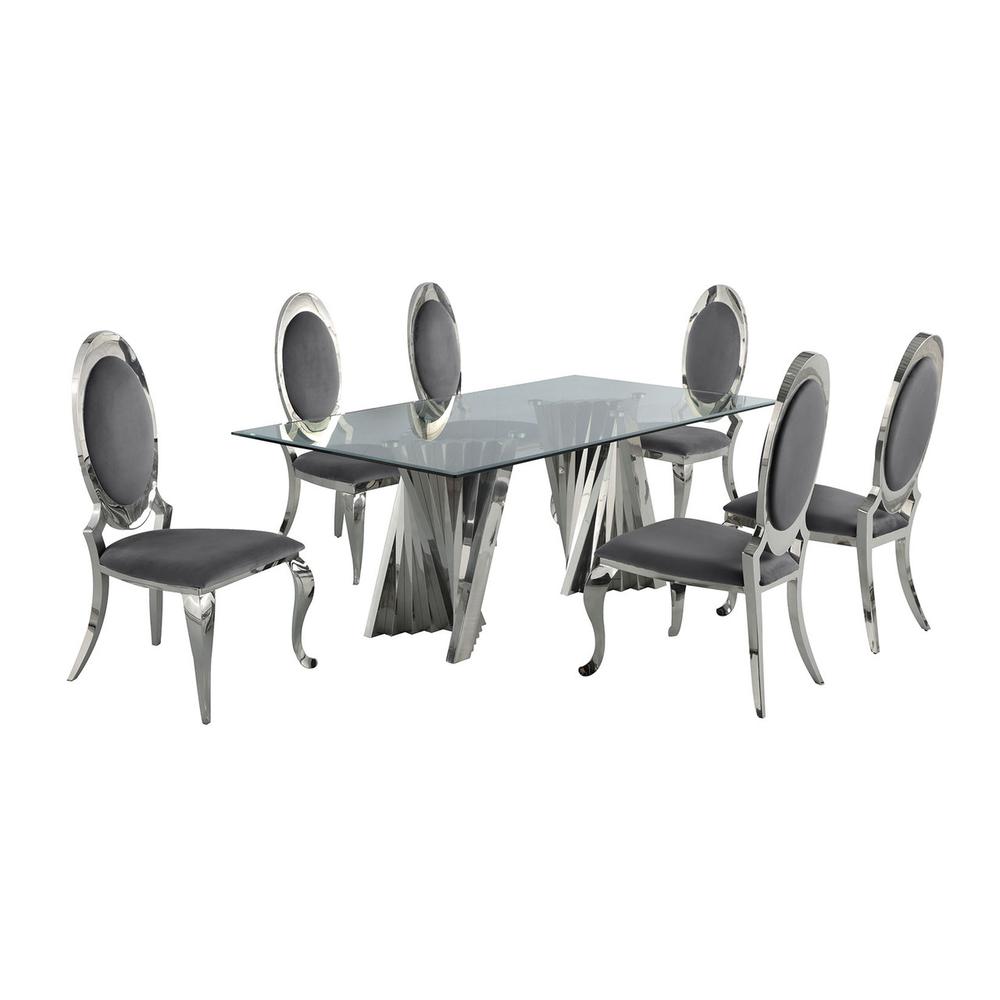 Classic 7pc Dining Set w/Uph Side Chair