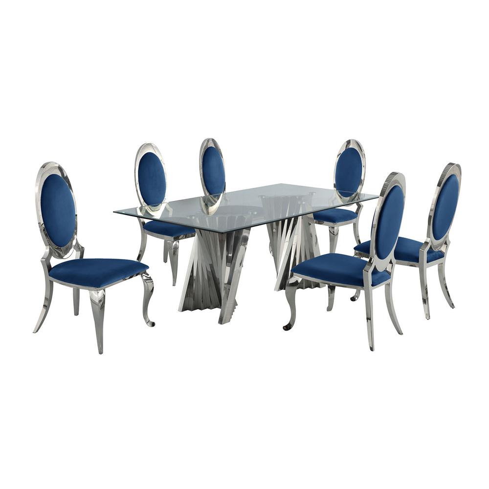 Classic 7pc Dining Set w/Uph Side Chair