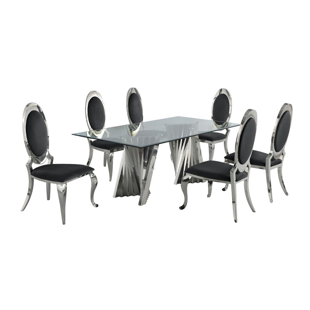 Classic 7pc Dining Set w/Uph Side Chair