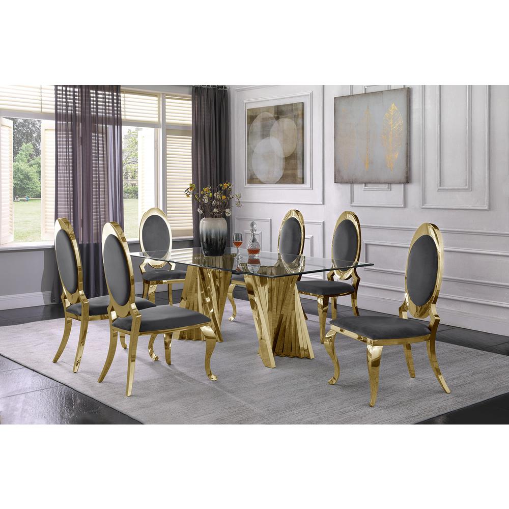 Classic 7pc Dining Set w/Uph Side Chair