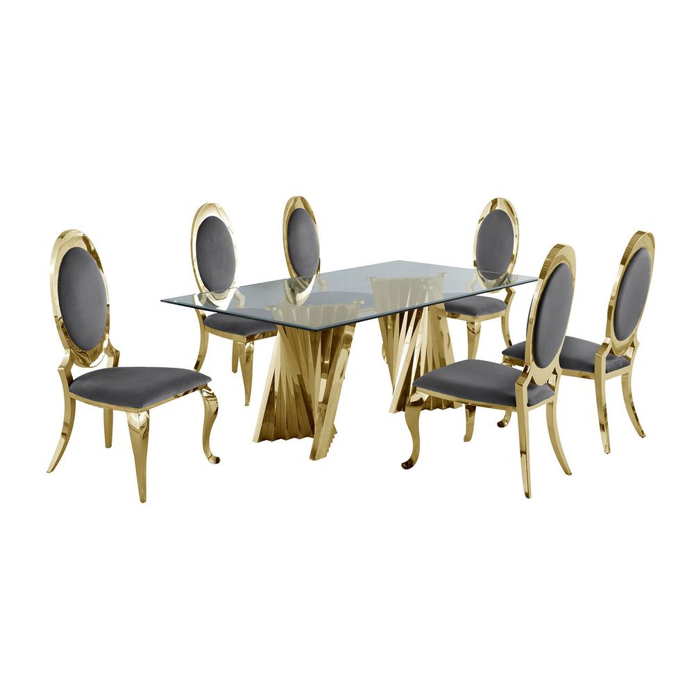 Classic 7pc Dining Set w/Uph Side Chair