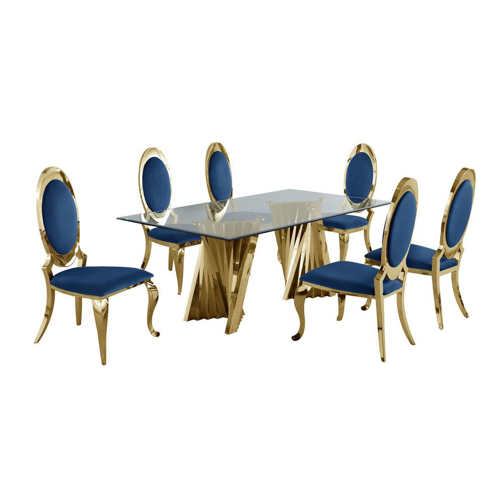 Classic 7pc Dining Set w/Uph Side Chair