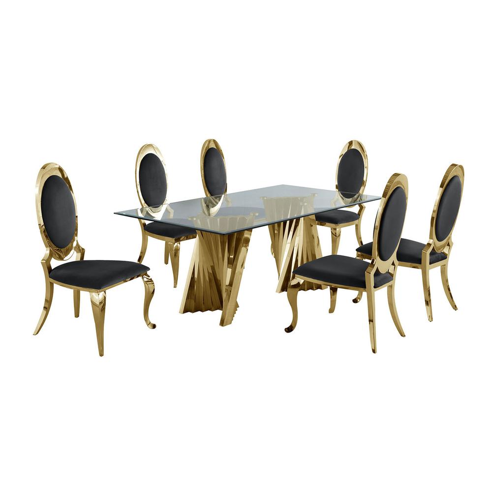 Classic 7pc Dining Set w/Uph Side Chair