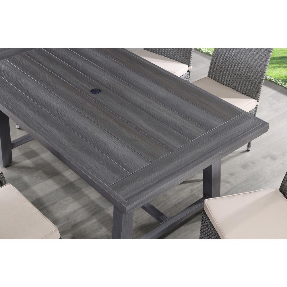 Outdoor aluminum metal fram dining table