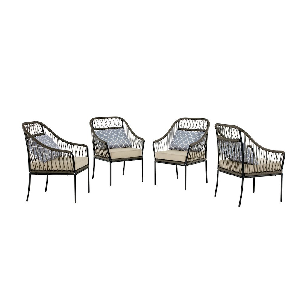 Gray outdoor patio chairs (Set of 4)