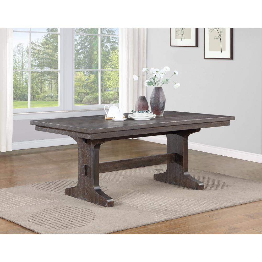 Small dining table in rustic brown color