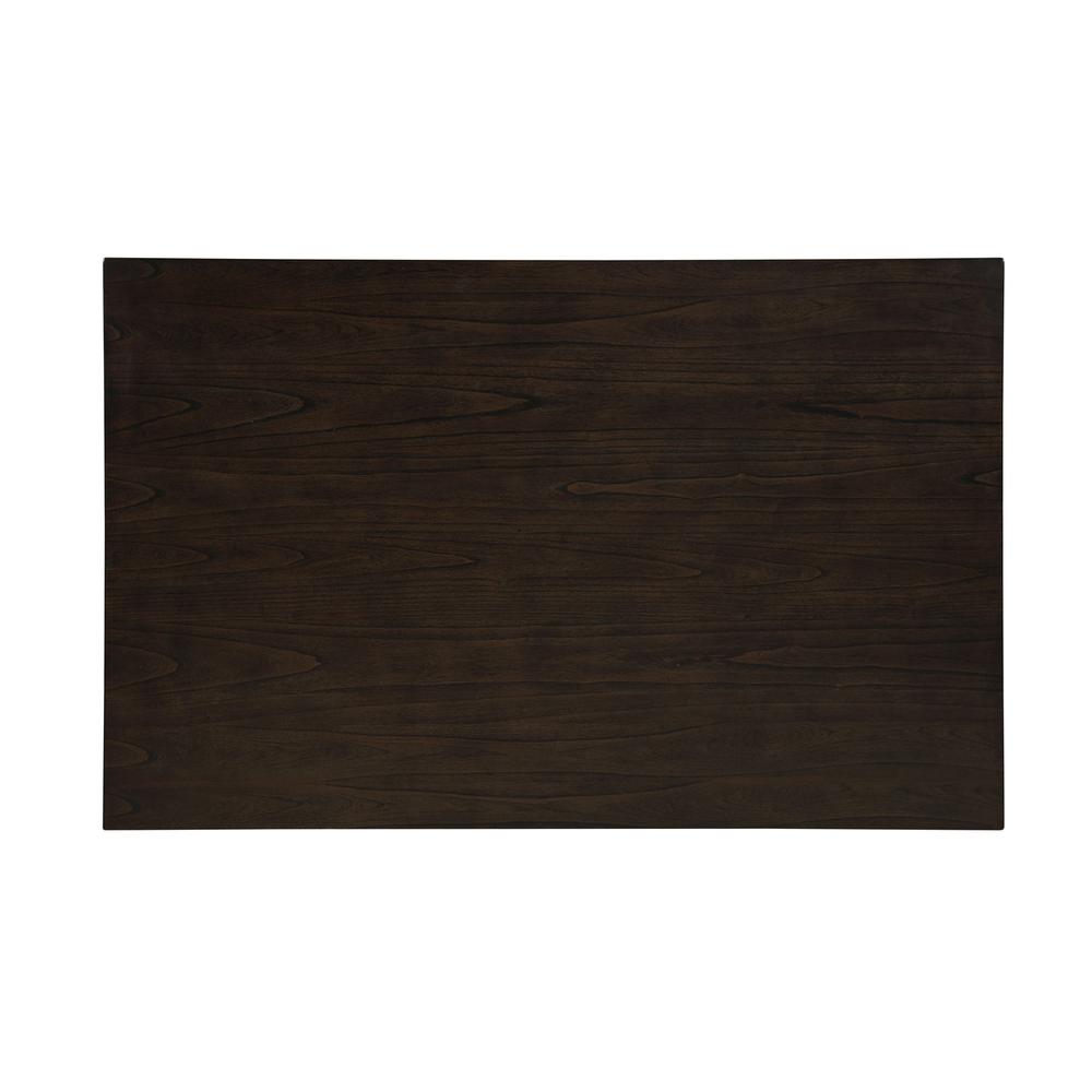 Counterheight Dining Table with Storage in Cappuccino Wood