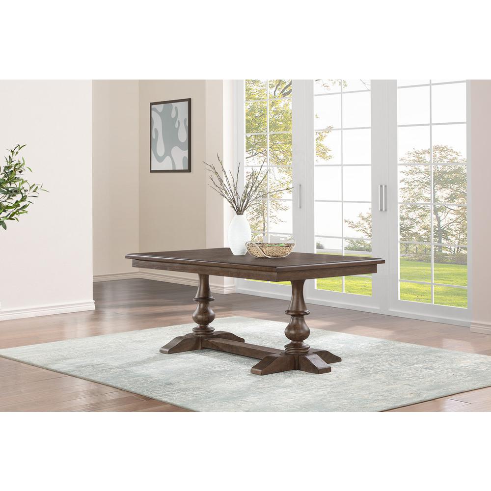 Traditional style small dining table in rustic oak color