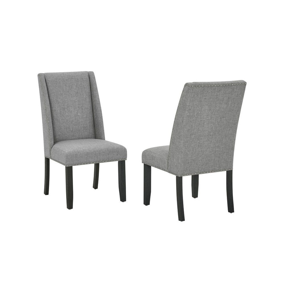 Gray Fabric Side Chairs (Set Of 2)
