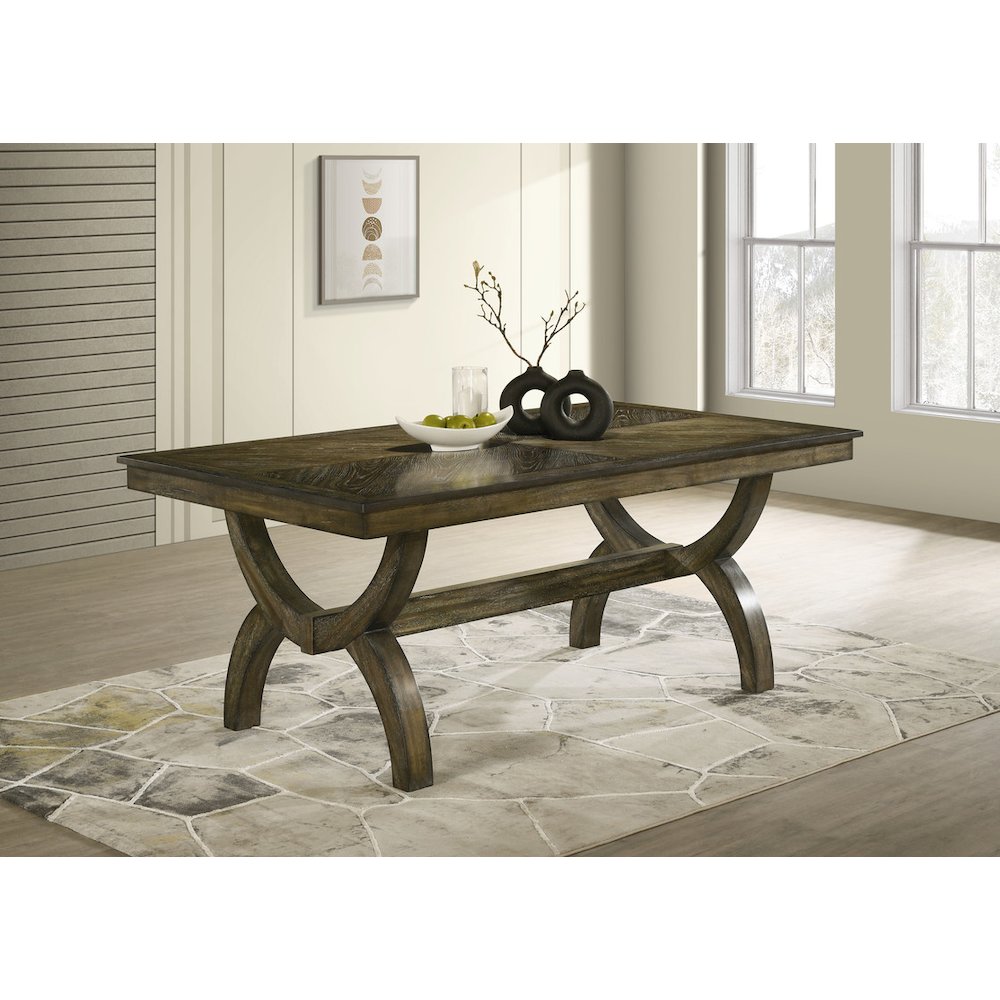 5pc wood dining set with extendable table