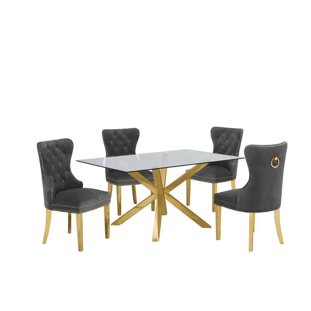 Contemporary 5pc Dining Set