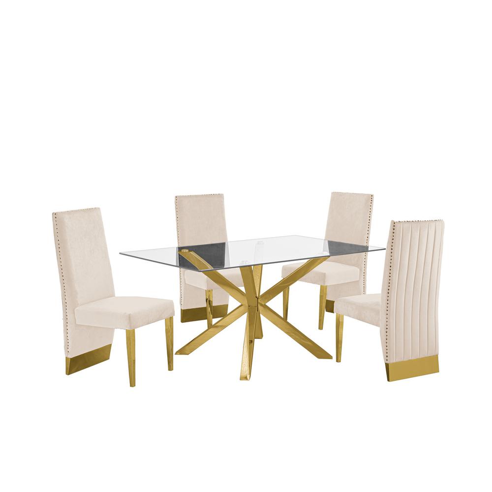 Contemporary 5pc Dining Set